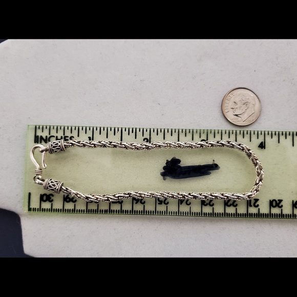 Sterling Silver Bracelet Bali-Style 8.5” - Picture 10 of 15